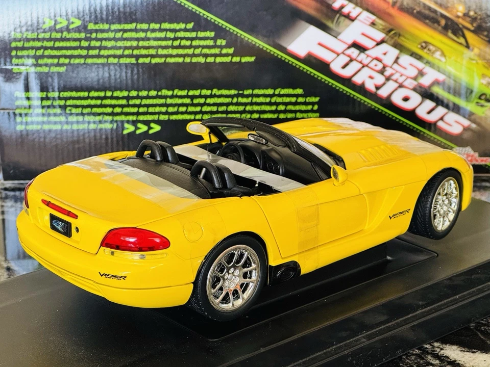 Dodge Viper SRT-10 2003 Fast & Furious amarillo escala 1/18 diecast por ERTL Foto 4 de 4