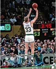 Larry Bird Boston Celtics Unsigned Shooting Photo