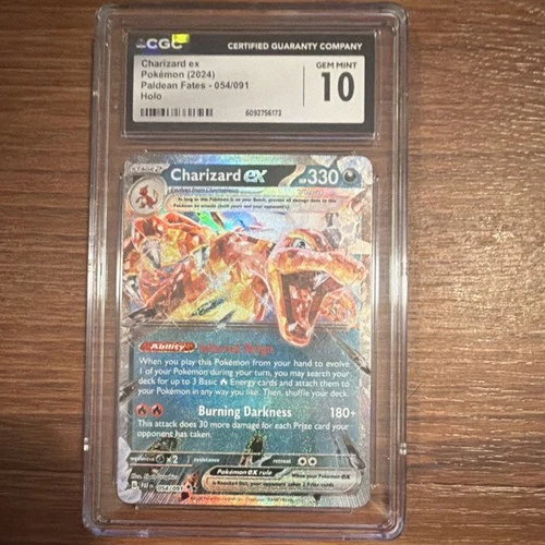 Charizard ex CGC 10 054/091 SV: Paldean Fates Holo Double Rare Pokémon TCG