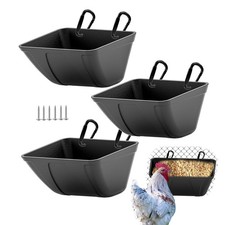 Hanging Chicken Feeder Trough for Goat Sheep Deer Poultry Duck Chicken Fence ...