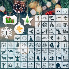 66PCS Peace Style Stencils 3 In Reusable DIY Craft Painting Templates Wall Decor