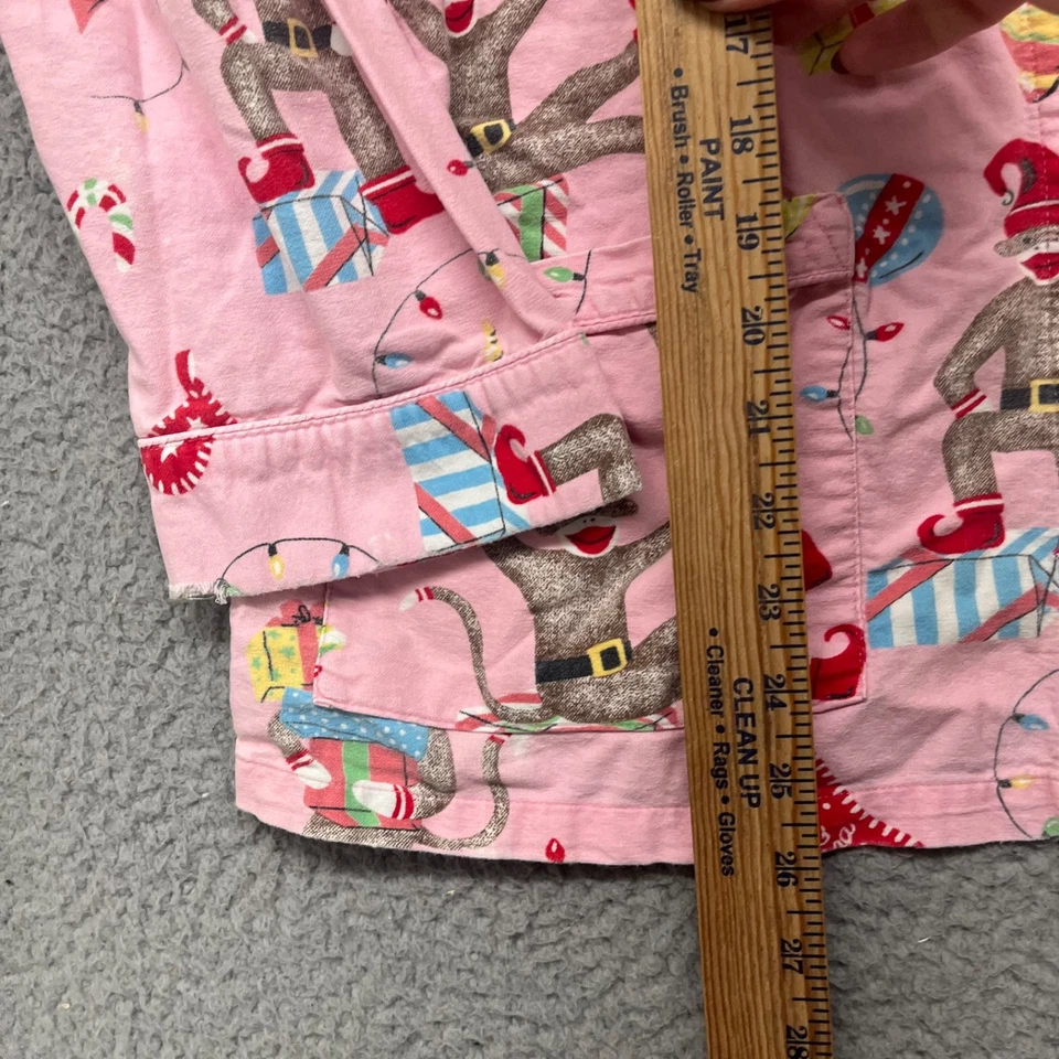 Nick & Nora Pijama Mujer L Rosa Navidad Calcetín Mono Franela Vacaciones Foto 4 de 4