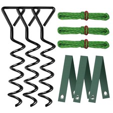 Tree Stake Kit, Heavy Duty Spiral Tree Stakes and Supports for Straightening ...