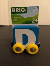 Brio Wooden Train Letter Blue D Magnetic