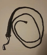 Bull Whip 6 Foot Braided Brown Leather 