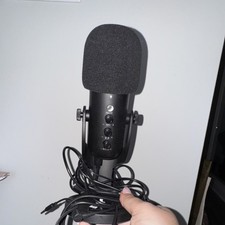 ZealSound USB Desktop Microphone Black with Mute Switch  Adjustable Gain