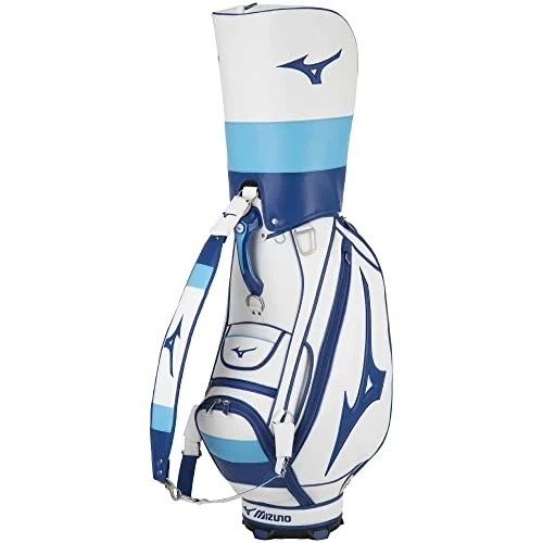 Bolso Caddy MIZUNO Tour Staff 5,8 kg 10,5 47 palos 6 compartimentos blanco/azul Foto 2 de 4