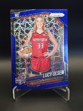 2025 Panini WMBA Prizm Lucy Olsen Blue Volcacity RC Variation  #145