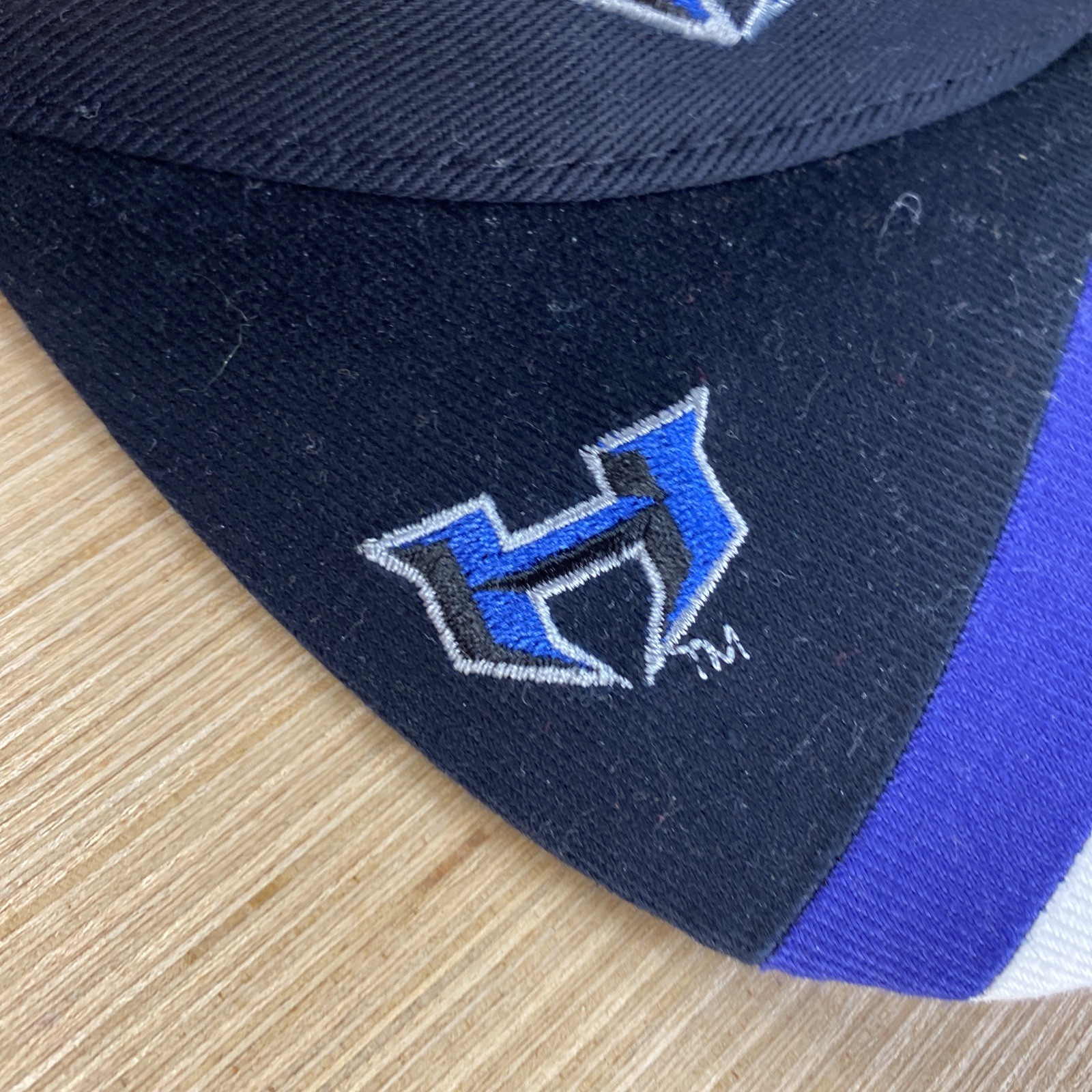 Vintage Drew Pearson XFL Visor Mens One Size Black Hat Cap Strapback Football image 6