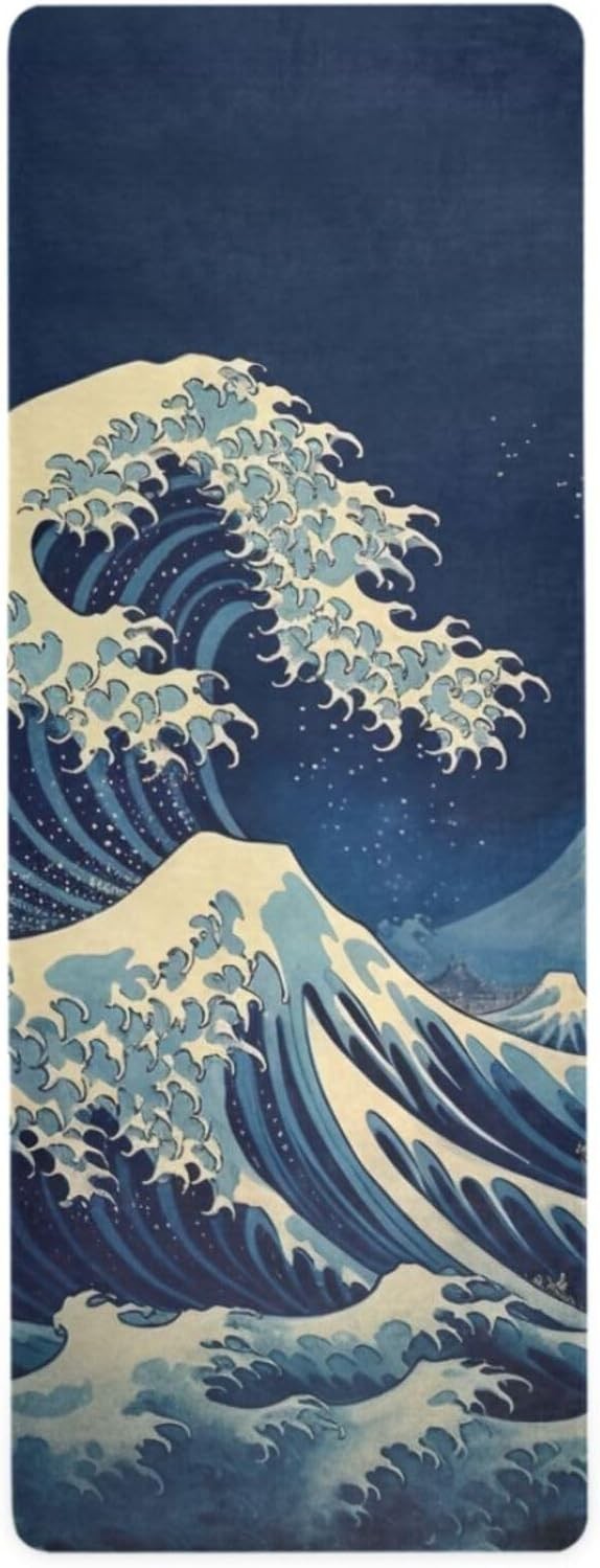 Skull Yoga Mat for Women and Men 71x26 Inches Non-Slip Fitness Mat 1mm Thick