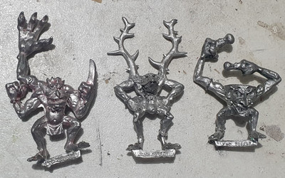 Warhammer Fantasy Pink Horrors Command x 3  Musician Standard No Tails Metal OOP