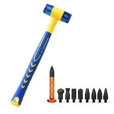 WHDZ Car Dent Repair Hammer Kits Paintless Tools Metal Heads Auto Body Blue