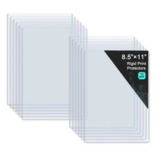 8.5" x 11" Rigid Print Protectors, Rigid Top Insert loaders Durable PVC Docum...