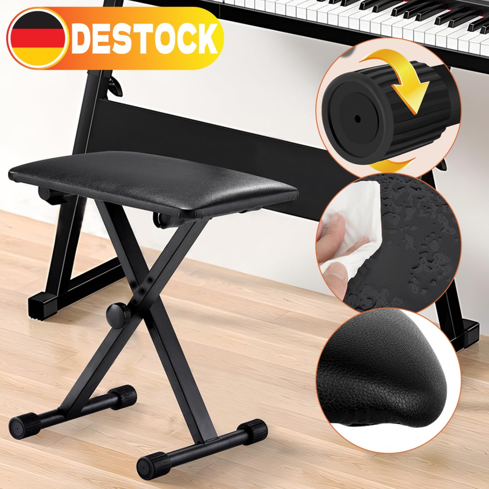 Panca per pianoforte regolabile in altezza, panca per tastiera, sgabello DHL