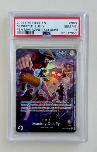 2024 One Piece Monkey.D.Luffy OP05-060 PSA-Magazine-Exclusive PSA 10 #060