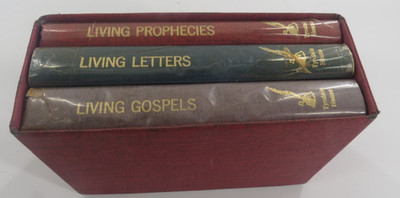 Vtg 1965 Tyndale House Box Set HB 3 Volumes Living Prophecies, Letters & Gospels