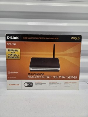 D-Link DPR-1260 RangeBooster G Multifunction USB Wireless Print Server New OB