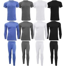New Mens Thermal Long Johns Top T Shirt Bottom Trouser Underwear Set Full Sleeve