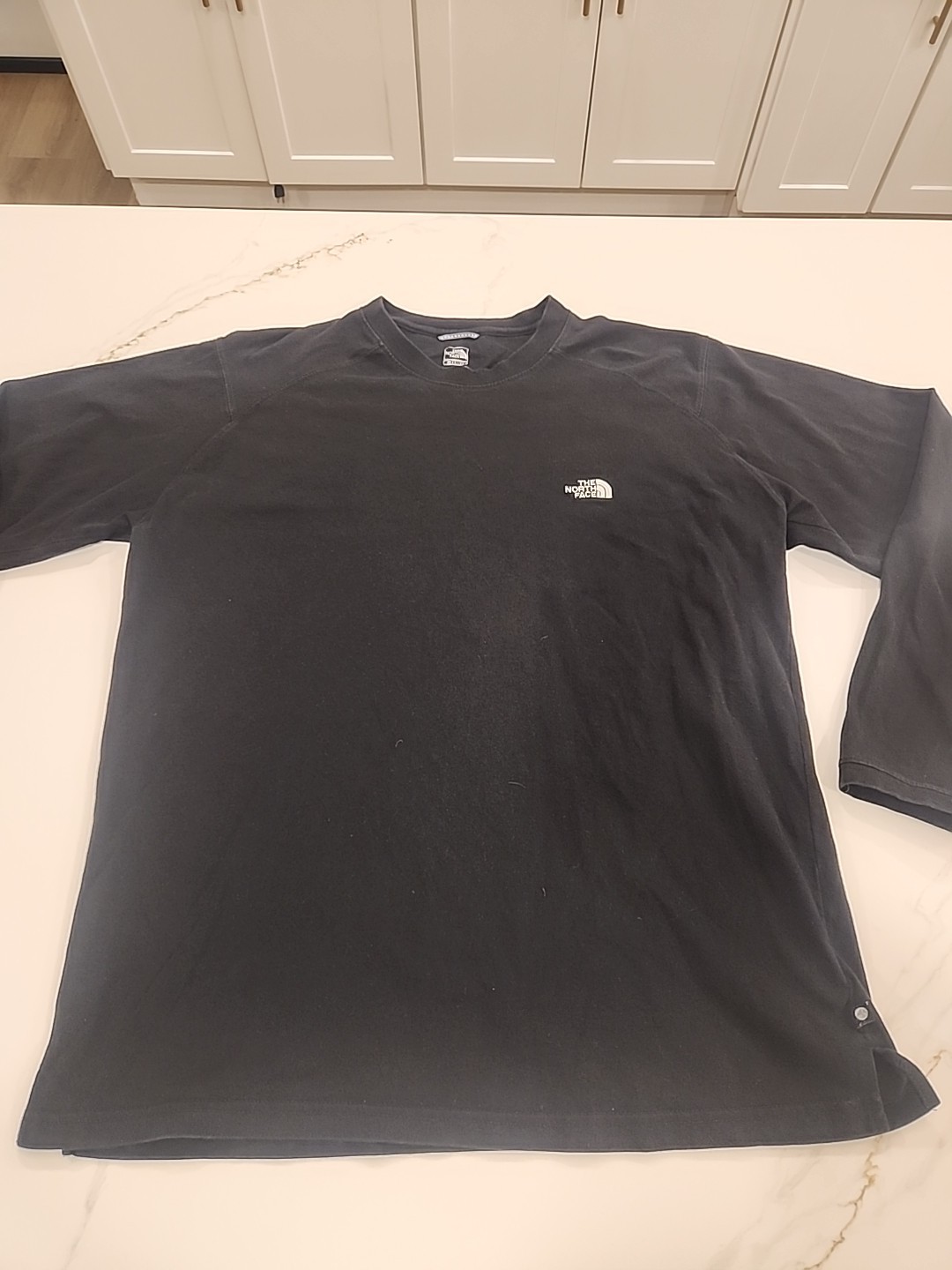 The North Face Men Small Solid Black 100% Cotton … - image 1