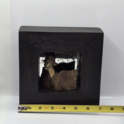 Contemporary Expressionist Metal Bust Sculpture in Shadow Box Signed OZ 001 - Picture 22 of 24