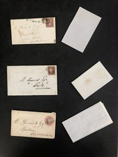 Three complete letters & covers to Buxton Kenrick Boston Lancs