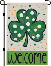 St Patrick'S Day Garden Flag 12X18 Inch, Shamrock Double Sided Yard Flag for Out
