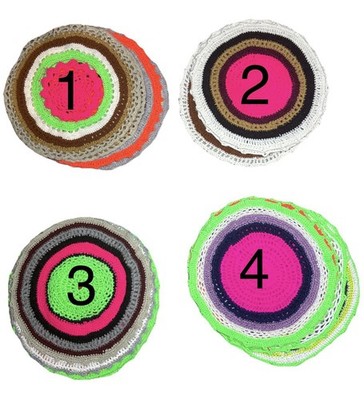 Pick A Lot Vintage 60s-70s Yarn Crocheted Colorful Doilies 8-9  Boho Retro Neon
