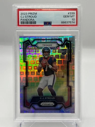 2023 PANINI PRIZM CJ STROUD RC 245/400 PANDORA NO. 339 TEXANS PSA 10