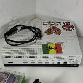 Microsoft Xbox One S 500GB Game Console White Model 1681 4 Games 1 Controller