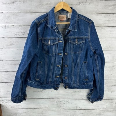C.E. Schmidt Workwear Women's Denim Blue Jean Jacket Size Large Trucker