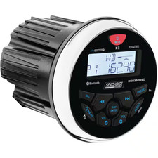 Bluetooth In-Dash Marine Gauge Stereo, round Face