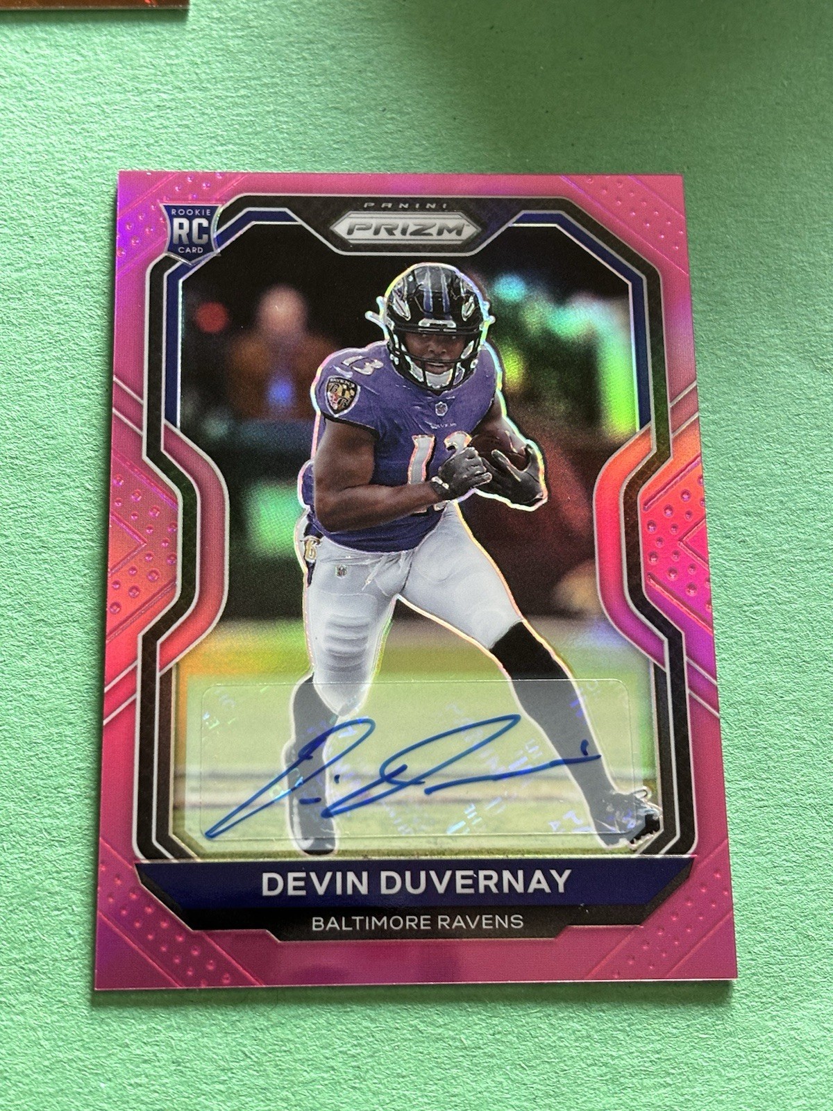 2020 Panini Prizm Pink Auto Devin Duvernay #380 Rookie Auto RC Ravens Jaguars