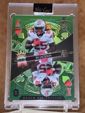 Bo Jackson Rookie Card 1/1 Black Tie Edition First Trading Card By Wild Card