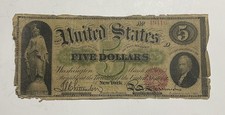 U.S. - 1863 $5.00 Legal Tender Banknote - Please Read & See Photos