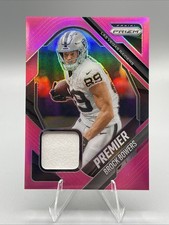 2025 Panini Prizm Football - Premier Jerseys Brock Bowers #PJY-BBS Pink Prizm