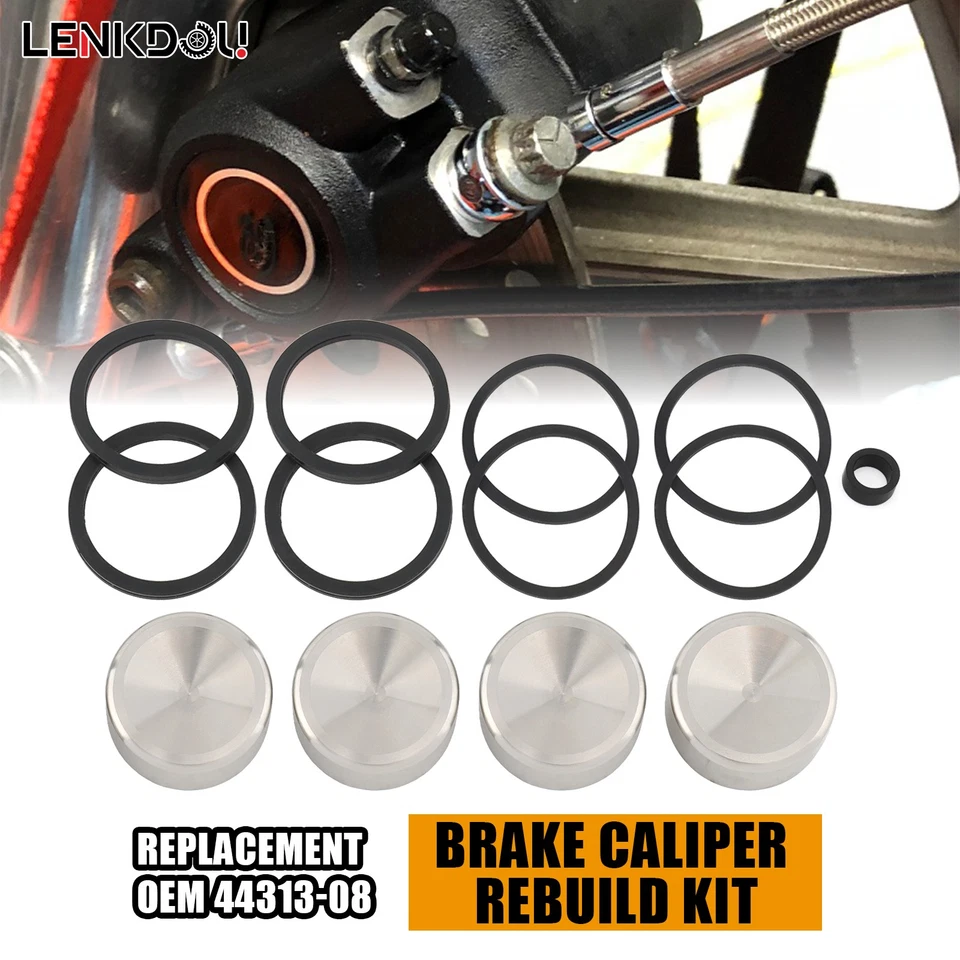 For Harley Front Brake Caliper Rebuild Kit Softail FXST Dyna FXD 08-17 42313-08 - Image 2 of 4
