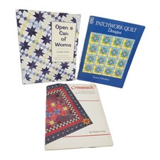3 Vintage Quilting Books Lot Scrap Quilts Crosspatch Multi Blocks Design Library