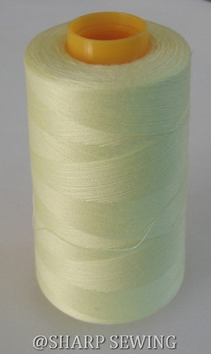 1 SPOOL LEGHORN #708 100%  POLYESTER SERGER QUILTING THREAD T27 6000 YARDS 