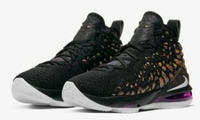 Nike LeBron XVII GS 17 LBJ Lakers Black Purple Gold BQ5594-004 Size 7Y