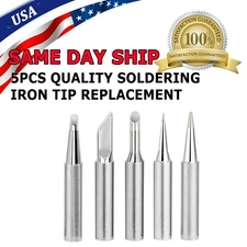 5x Lead-free Replacement Pencil Soldering Tip Solder Iron Tips 900M