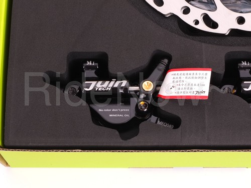 JuinTech M1 Cable actuated hydraulic MTB Bike Disc Brake set w/ Rotors Black - Picture 5 of 9