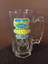 Over The Hill Glass Beer Mug Large