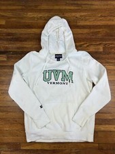 University of Vermont Sweatshirt Hoodie JanSport White/green Wmns Sz XL