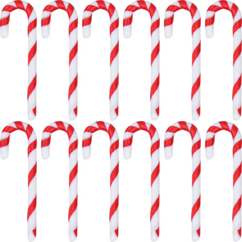 60 Pcs Cane White Embryo Plastic Xmas Gift Party Favors Red Christmas Ornaments - Picture 1 of 10