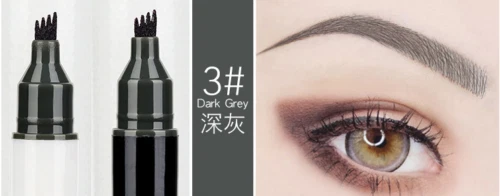 2 in 1 Microblading Eyebrow Pen +eyeliner  Waterproof Fork Tip  Long Last Pencil - Image 4 of 4