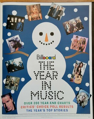 Billboard Magazine 12/30/00 Double Issue Year-End Charts, Madonna, Faith  Hill