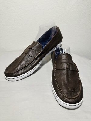 Cole Haan Men\'s Brown Leather Pinch Weekender Loafers Sz 8M C13432 Men main image 4