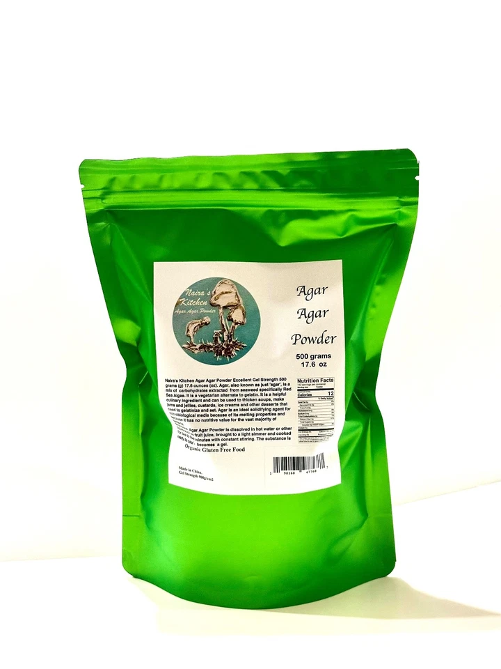 Agar Agar Natural Vegan Powder Red Seaweed Supplement Zip Lock Pouch - Image 4 of 4