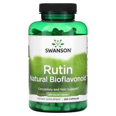 2 X Swanson, Rutin, Natural Bioflavonoid, 250 mg, 250 Capsules