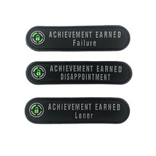 Achievement Earned 3 Piece Funny Patches  PVC Hook - 3.5 X 0.75 -WY1,WY3,WY8 